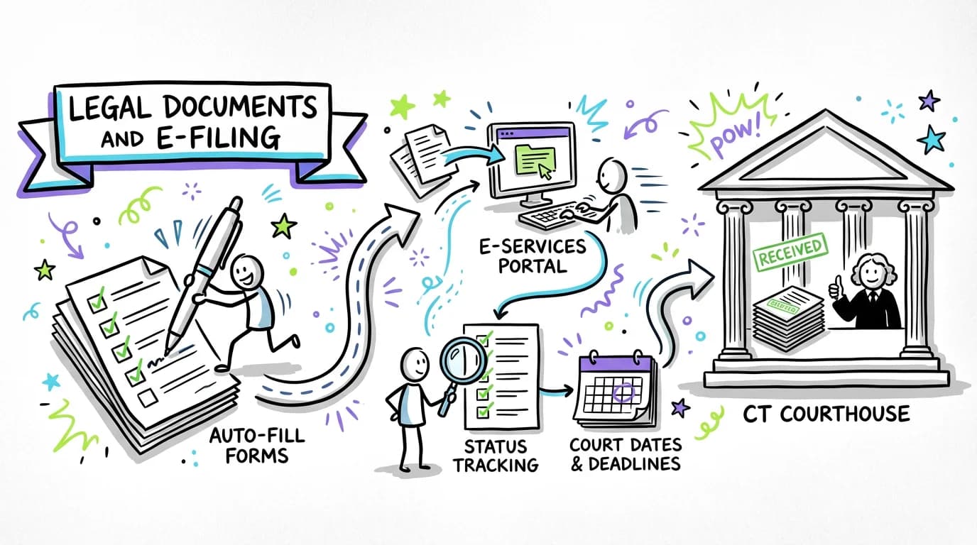 Legal documents and e-filing